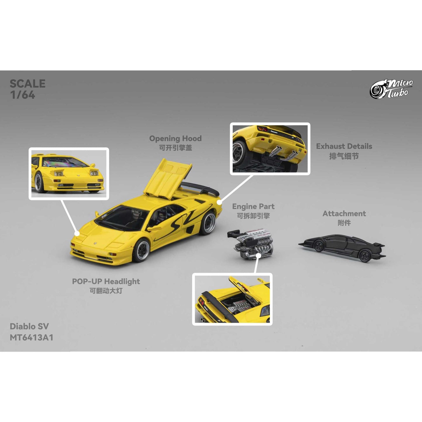 MicroTurbo - Custom Diablo SV, Metallic Yellow - MT6413A1