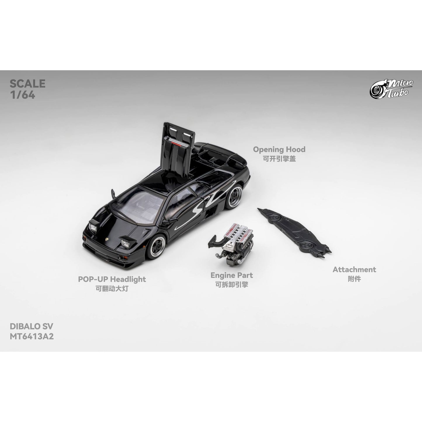MicroTurbo - Pre-Order - Custom Diablo SV, Metallic Black - MT6413A2