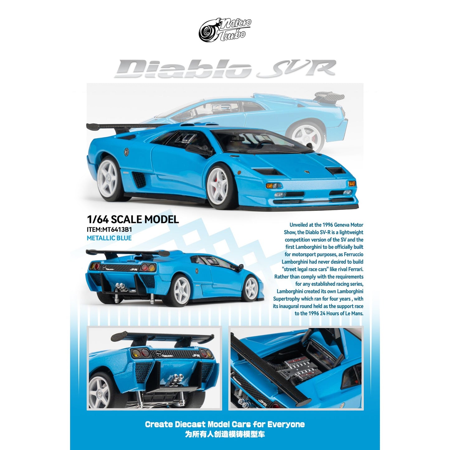 MicroTurbo - Pre-Order - Custom Diablo SVR, Metallic Blue - MT6413B1