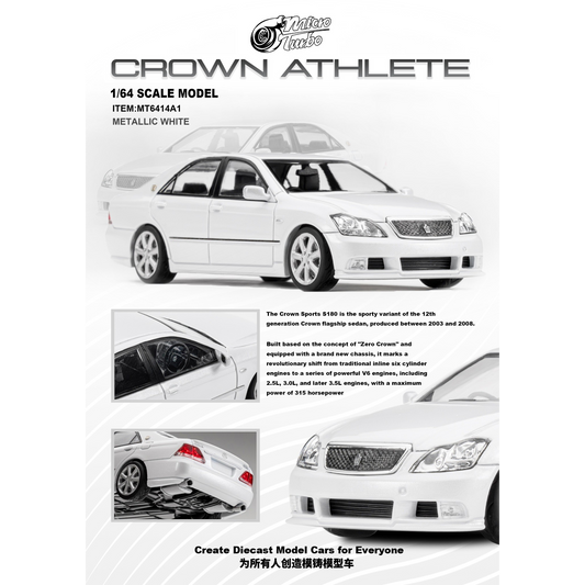 MicroTurbo - Pre-Order - Crown Athlete GRS180, metallic white - MT6414A1