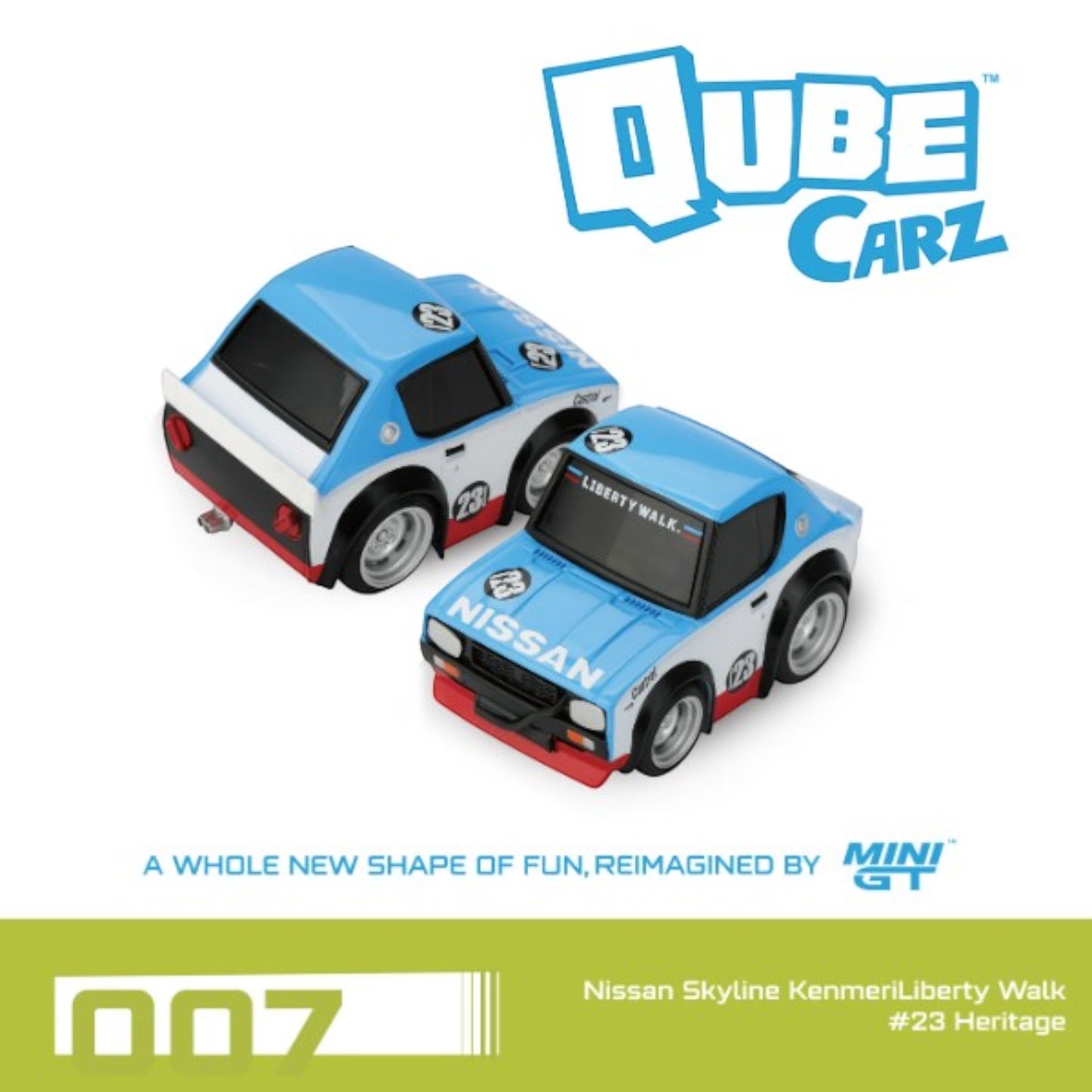 Mini GT - Pre-Order - QubeCarz Kollektion 02 - 007/008/009 - Nissan - 3x Modelle QZ00102-BL QZ00204-BL QZ00302-BL
