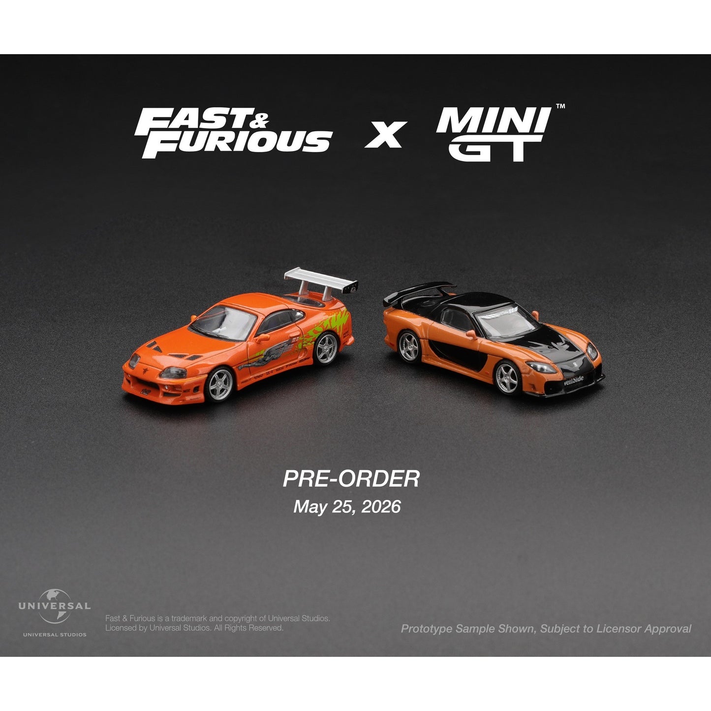 Mini GT - Pre-Order - Mazda RX-7 VeilSide Fortune “The Fast and the Furious: Tokyo Drift” - MGT01251-BL
