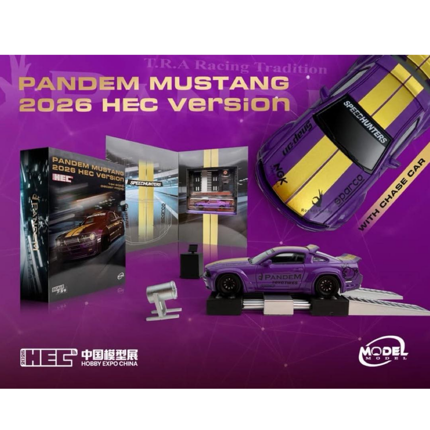 ModelModel - Pre-Order - Pandem Mustang, purple - HEC 2026 Event Model - MM64-PM-HEC2026