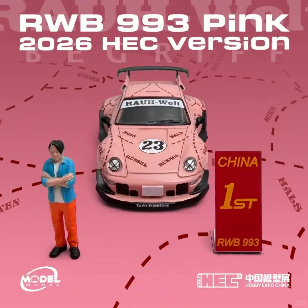 ModelModel - RWB 993 Pink Pic #23 - HEC 2026 Event Model - MM64-RWB993-HEC2026