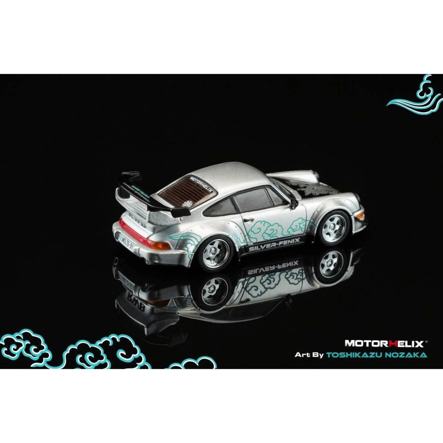 Motorhelix x Toshikazu Nozaka - RWB 964 Silver-Fenix with Air-Cooled Engine Display - 2026 Cool Car Show