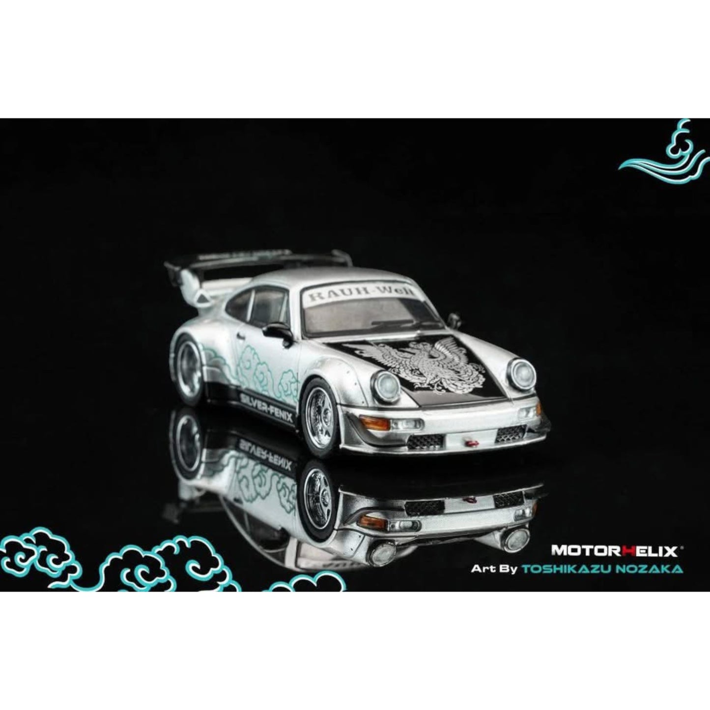 Motorhelix x Toshikazu Nozaka - RWB 964 Silver-Fenix with Air-Cooled Engine Display - 2026 Cool Car Show