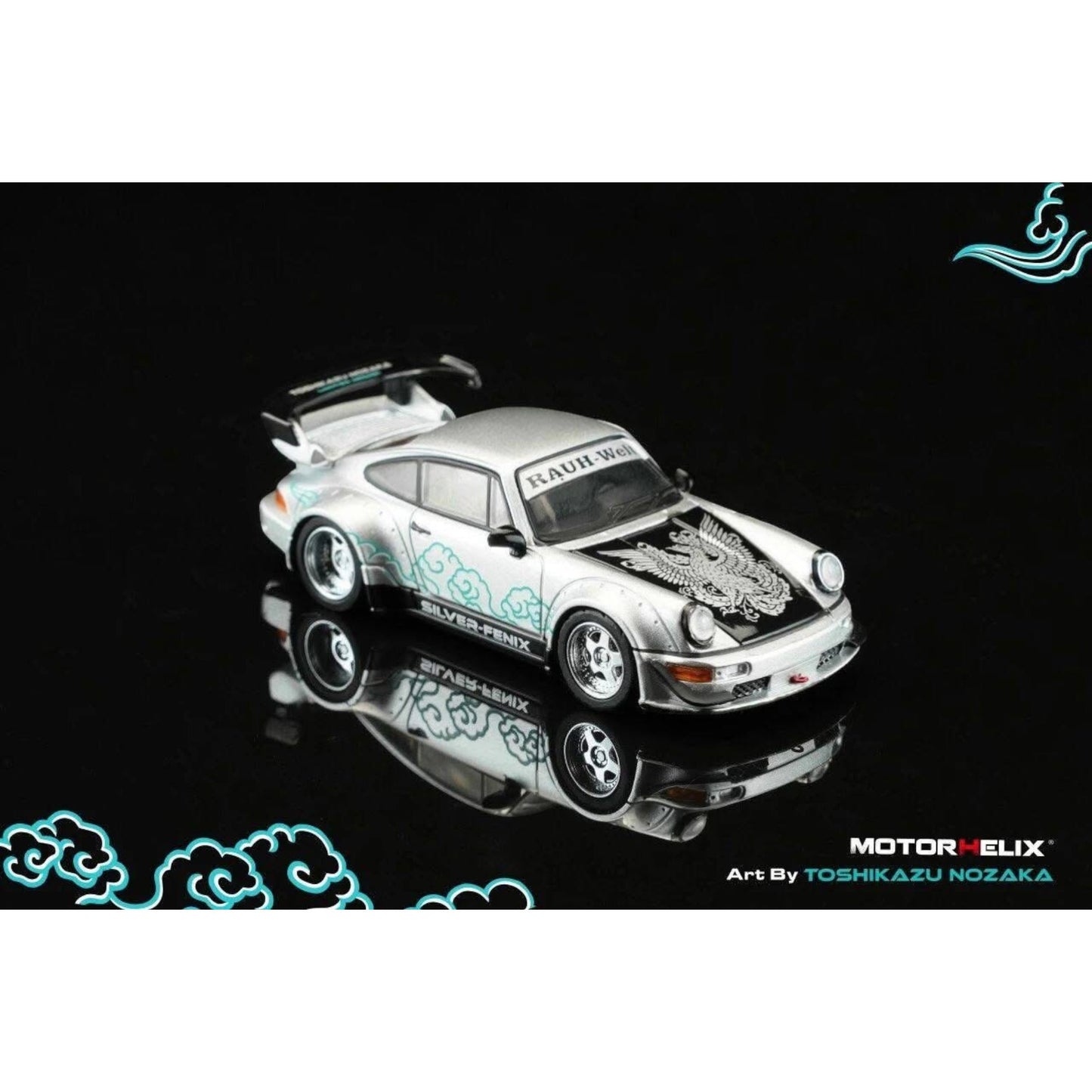 Motorhelix x Toshikazu Nozaka - RWB 964 Silver-Fenix with Air-Cooled Engine Display - 2026 Cool Car Show