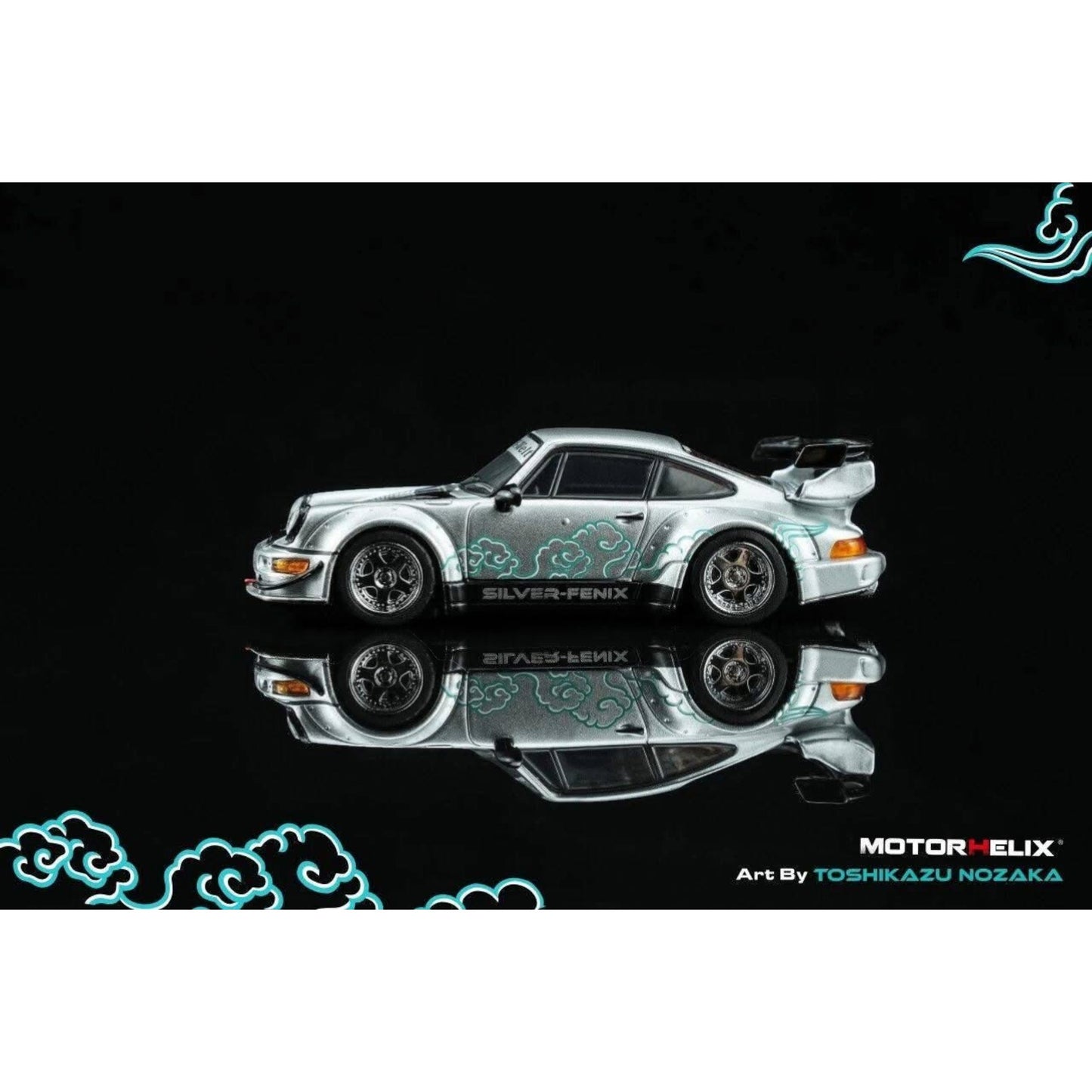 Motorhelix x Toshikazu Nozaka - RWB 964 Silver-Fenix with Air-Cooled Engine Display - 2026 Cool Car Show