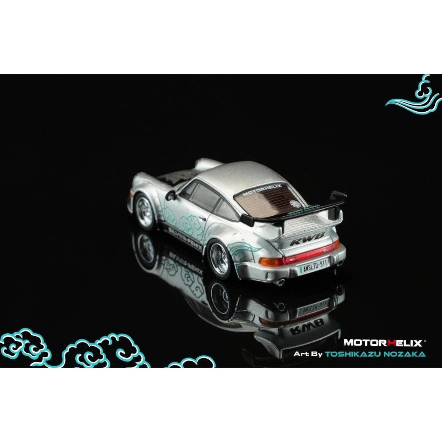 Motorhelix x Toshikazu Nozaka - RWB 964 Silver-Fenix with Air-Cooled Engine Display - 2026 Cool Car Show