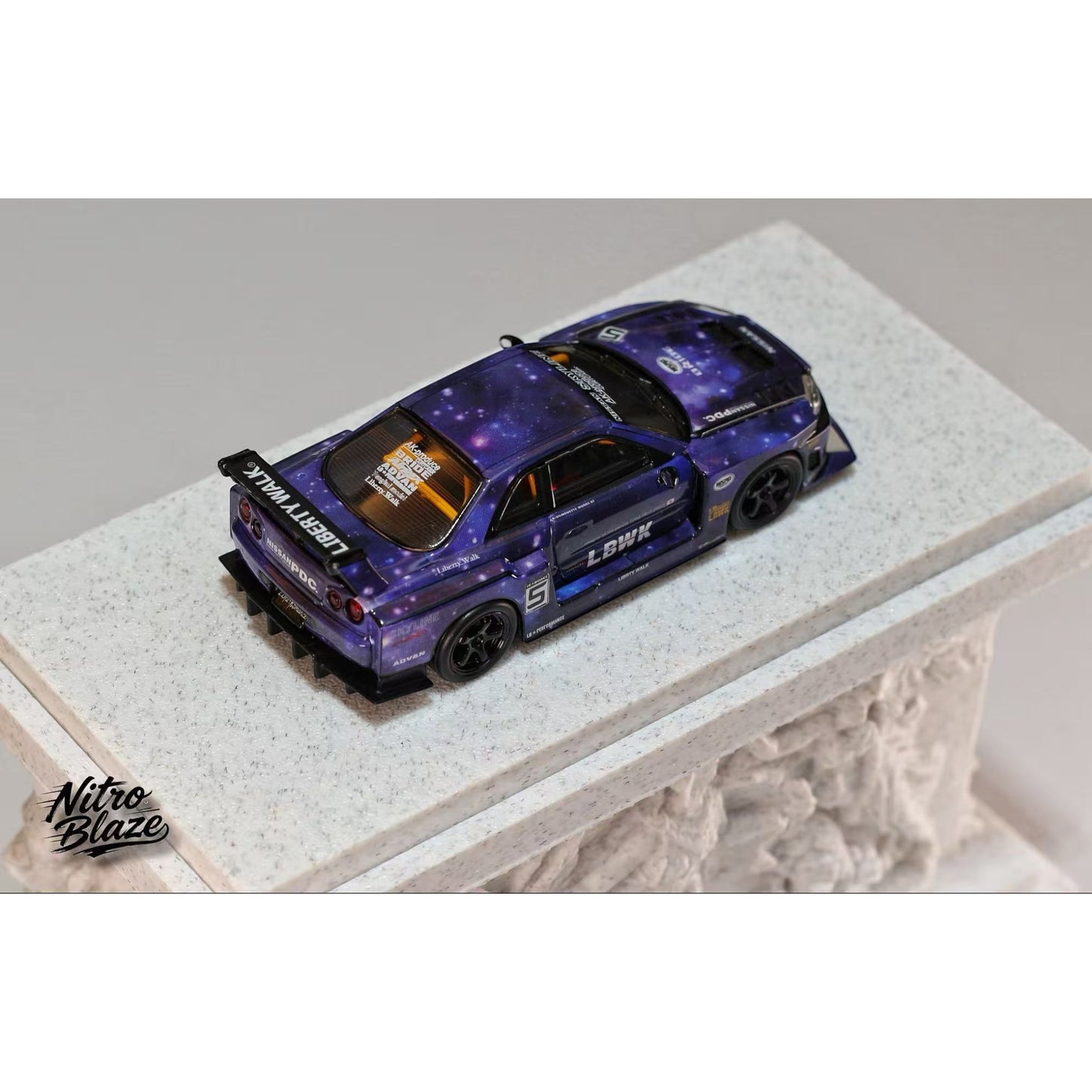 NitroBlaze - Pre-Order - Nissan Skyline ER34 Super Silhouette, purple - NB64-ER34-PUR