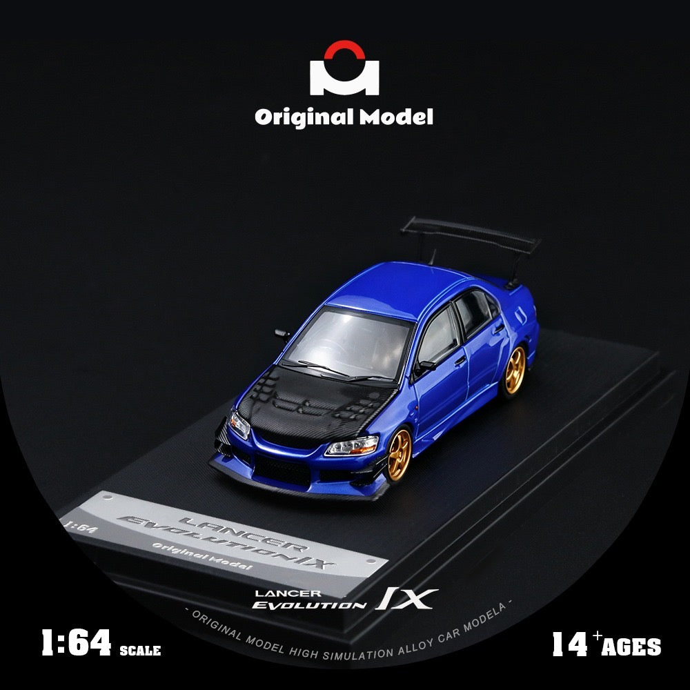 Original Model - Pre-Order - Mitsubishi EVO VI, dark-blue-carbon - OM800217
