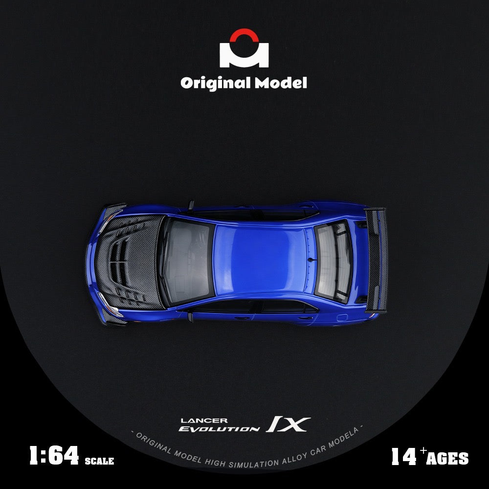 Original Model - Pre-Order - Mitsubishi EVO VI, dark-blue-carbon - OM800217