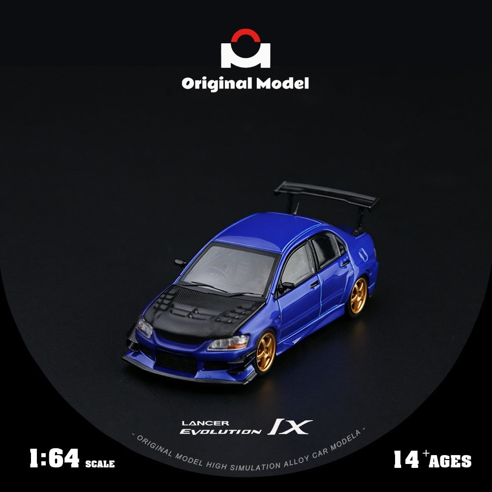 Original Model - Pre-Order - Mitsubishi EVO VI, dark-blue-carbon - OM800217
