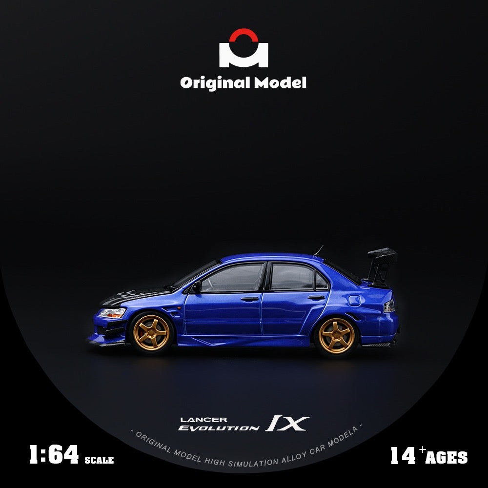 Original Model - Pre-Order - Mitsubishi EVO VI, dark-blue-carbon - OM800217