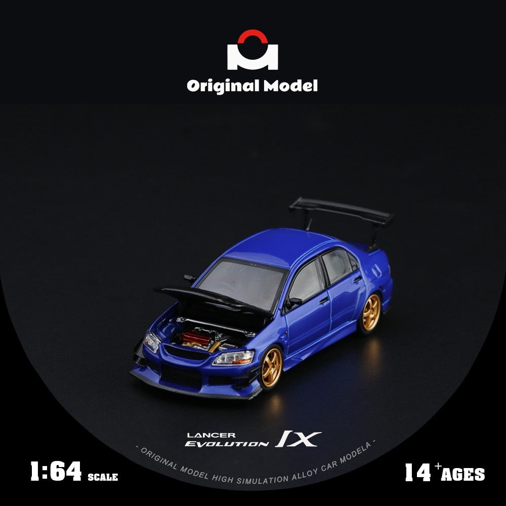 Original Model - Pre-Order - Mitsubishi EVO VI, dark-blue-carbon - OM800217