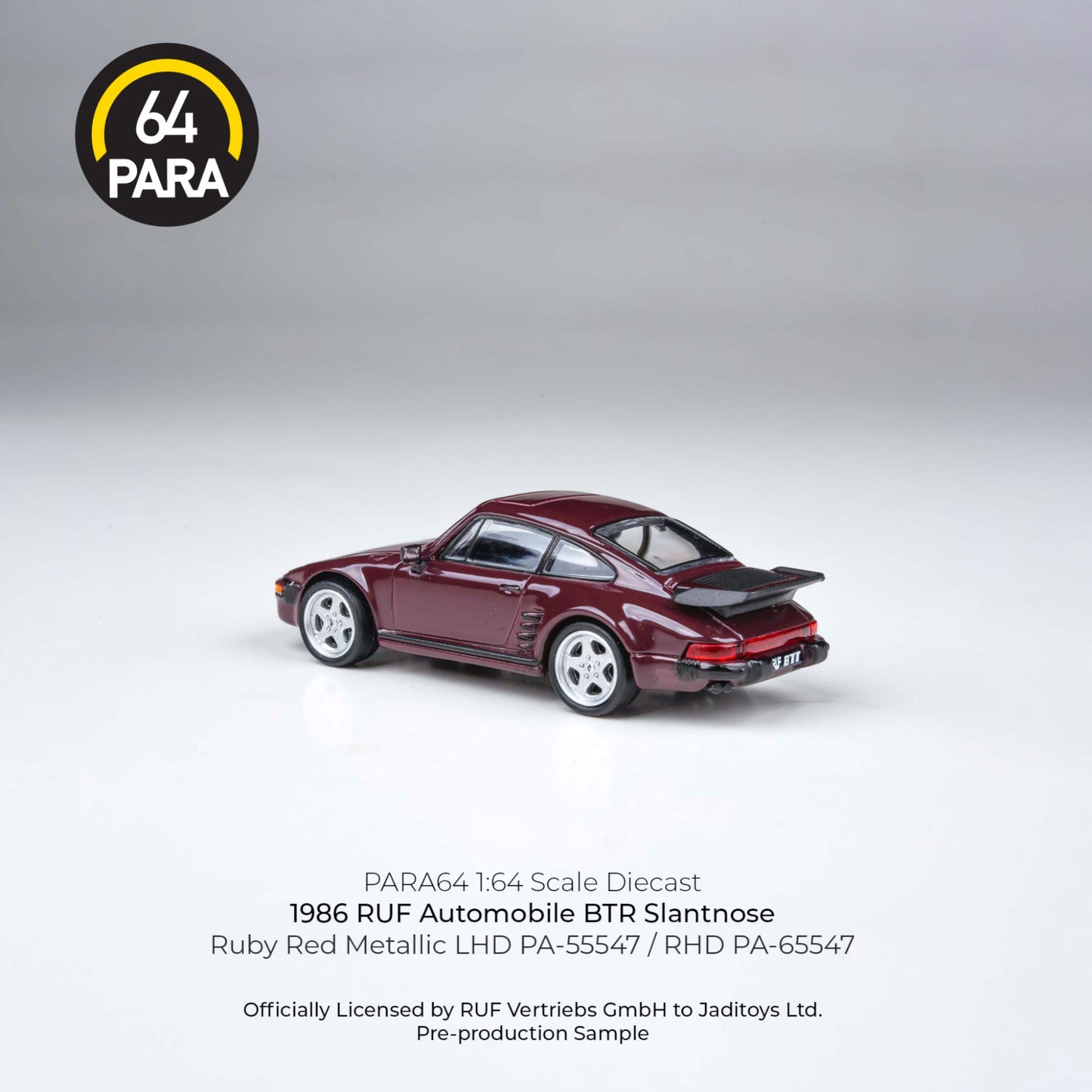 PARA64 - Pre-Order - 1986 RUF Automobile BTR Slantnose, ruby red metallic - PA-55547 (LHD)