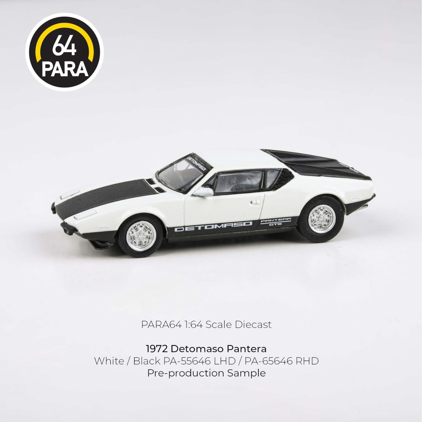 PARA64 - 1972 De Tomaso Pantera, white/black - PA-55646 (LHD)