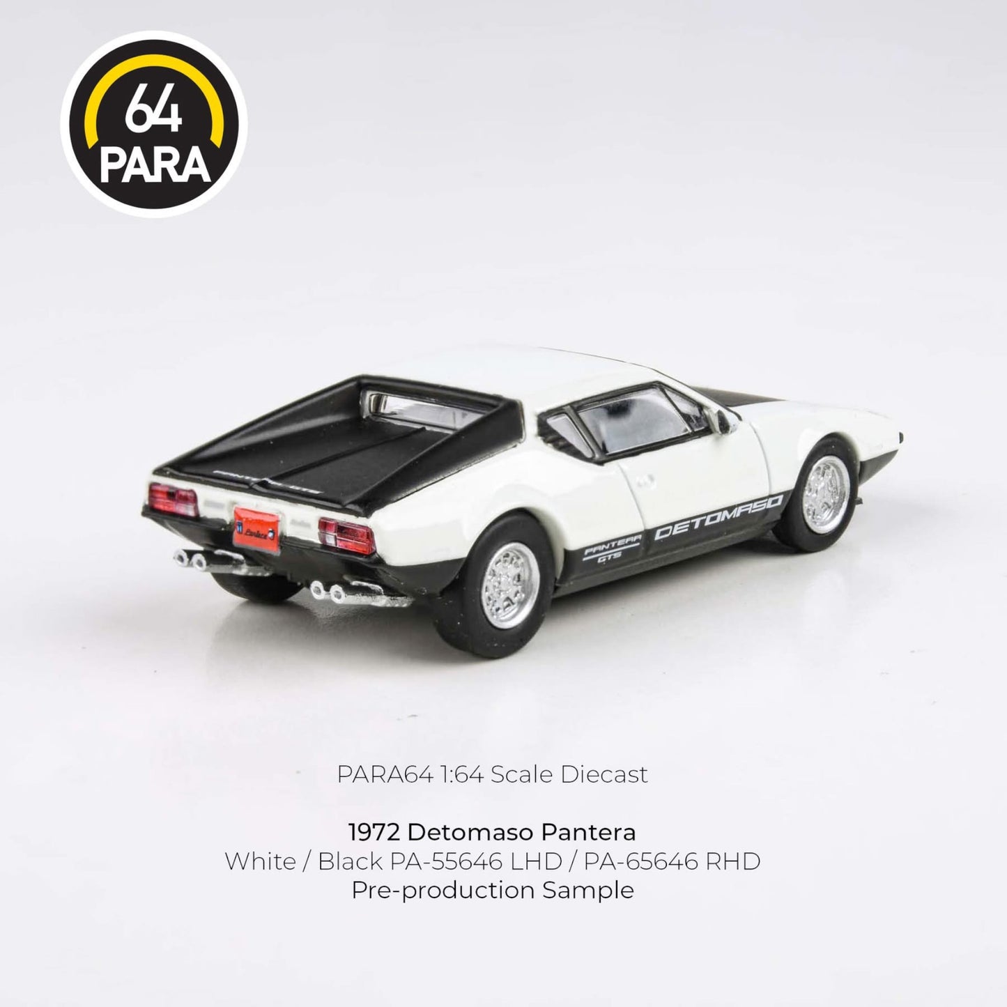 PARA64 - 1972 De Tomaso Pantera, white/black - PA-55646 (LHD)
