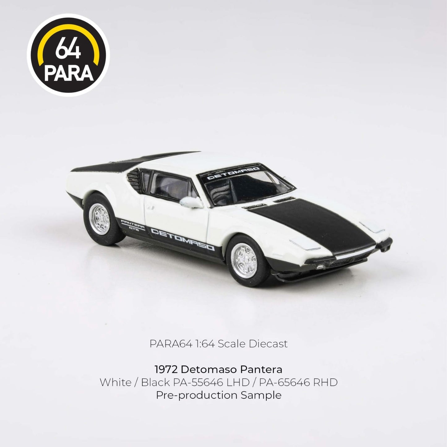PARA64 - 1972 De Tomaso Pantera, white/black - PA-55646 (LHD)
