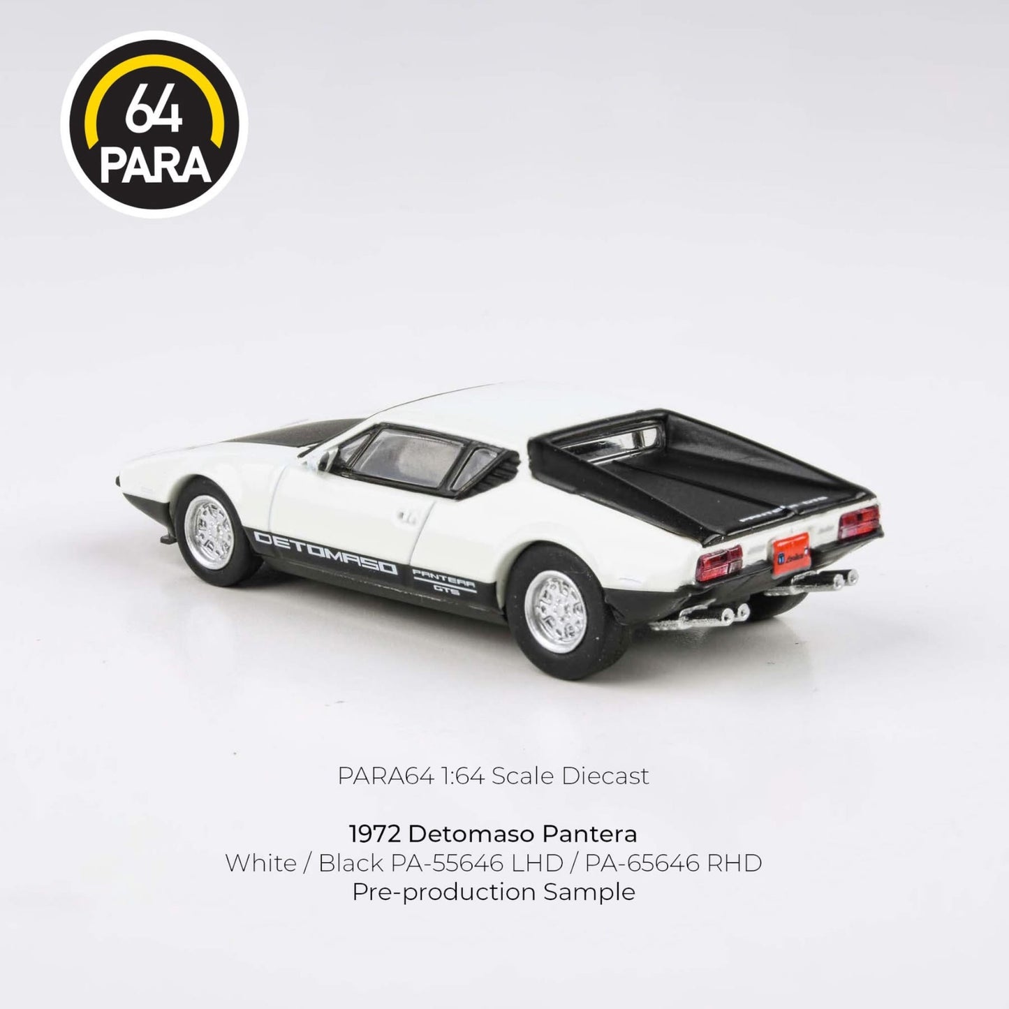 PARA64 - 1972 De Tomaso Pantera, white/black - PA-55646 (LHD)