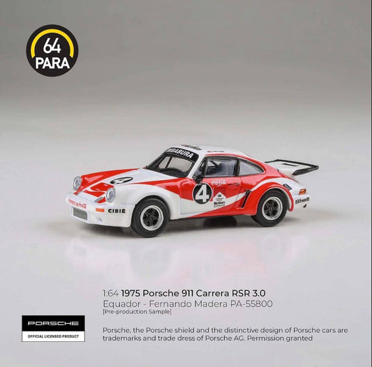 PARA64 - Pre-Order - 1976 Porsche 911 Carrera RSR 3.0 #4 Equador Fernando Madera - PA-55800