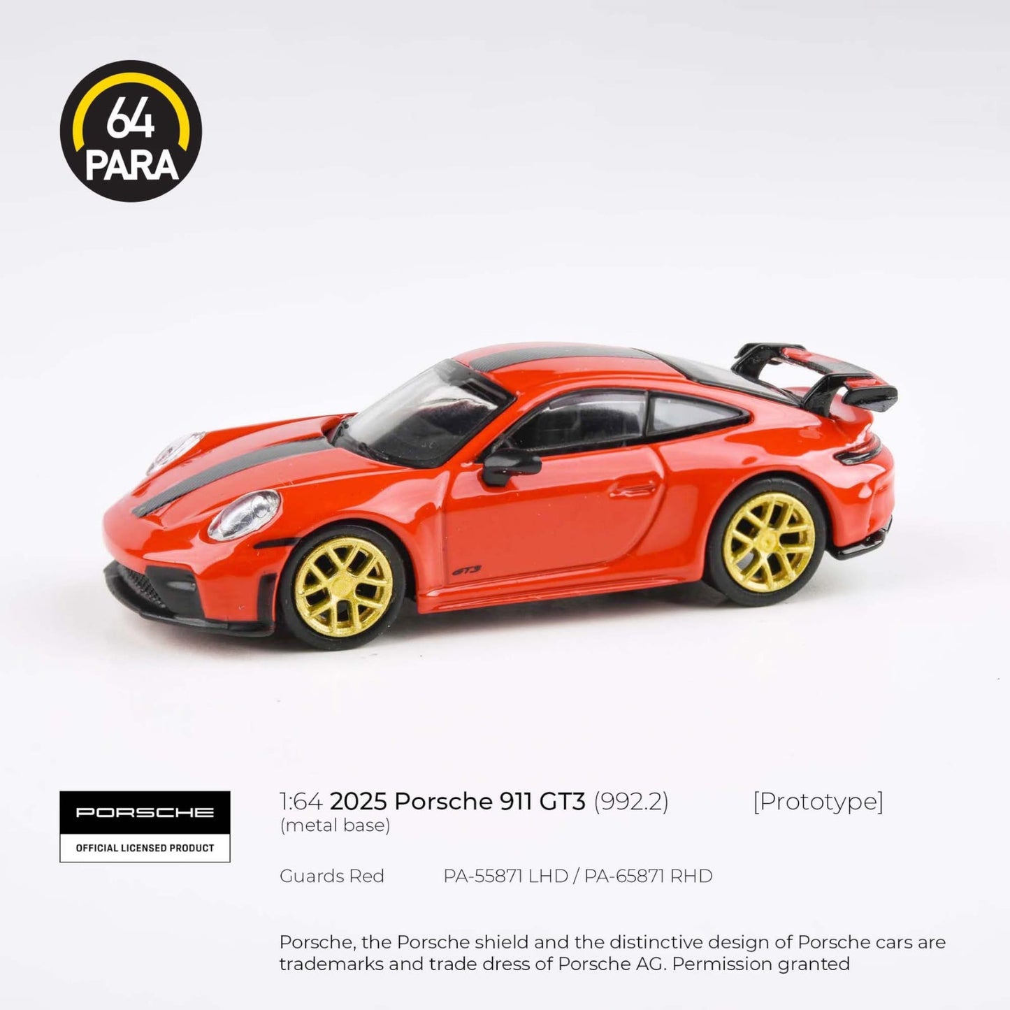PARA64 - 2025 Porsche 911 GT3 (992.2), guards red - PA-55871 (LHD)