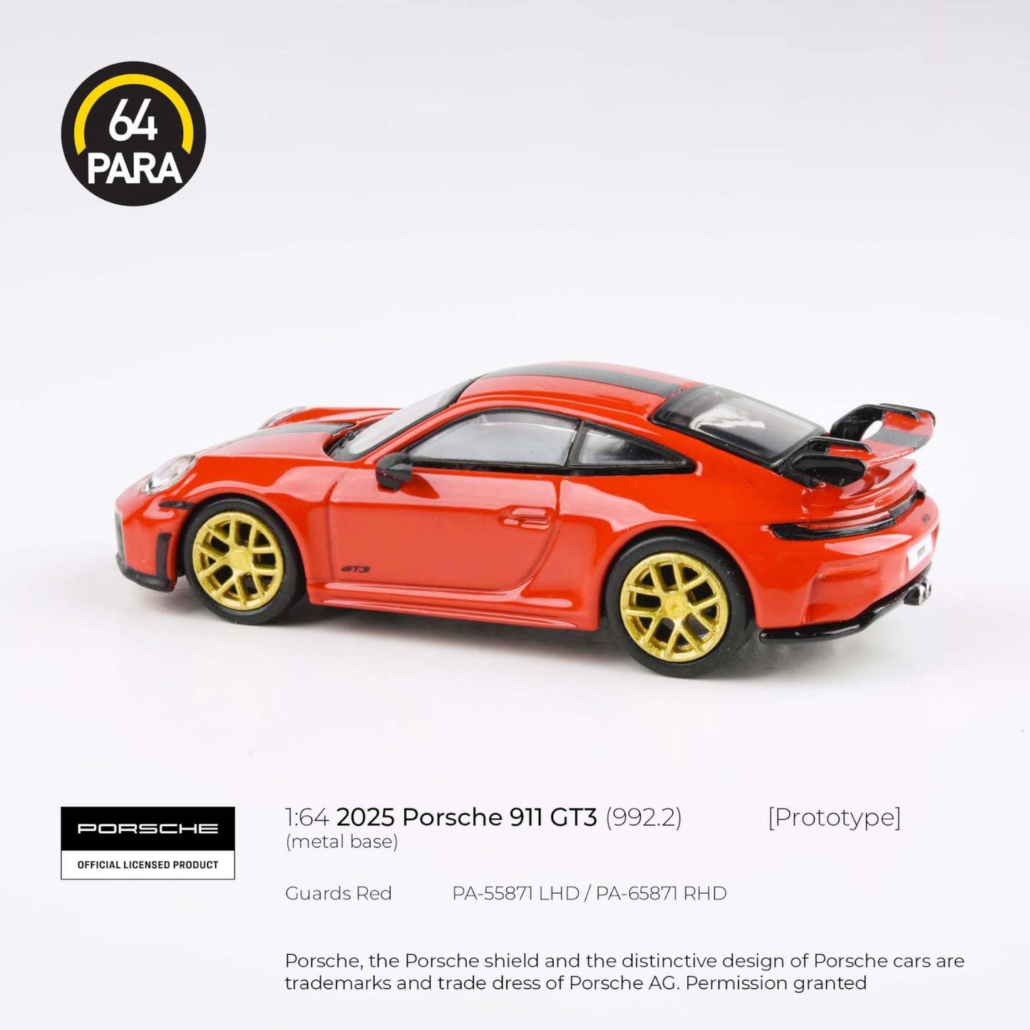 PARA64 - 2025 Porsche 911 GT3 (992.2), guards red - PA-55871 (LHD)