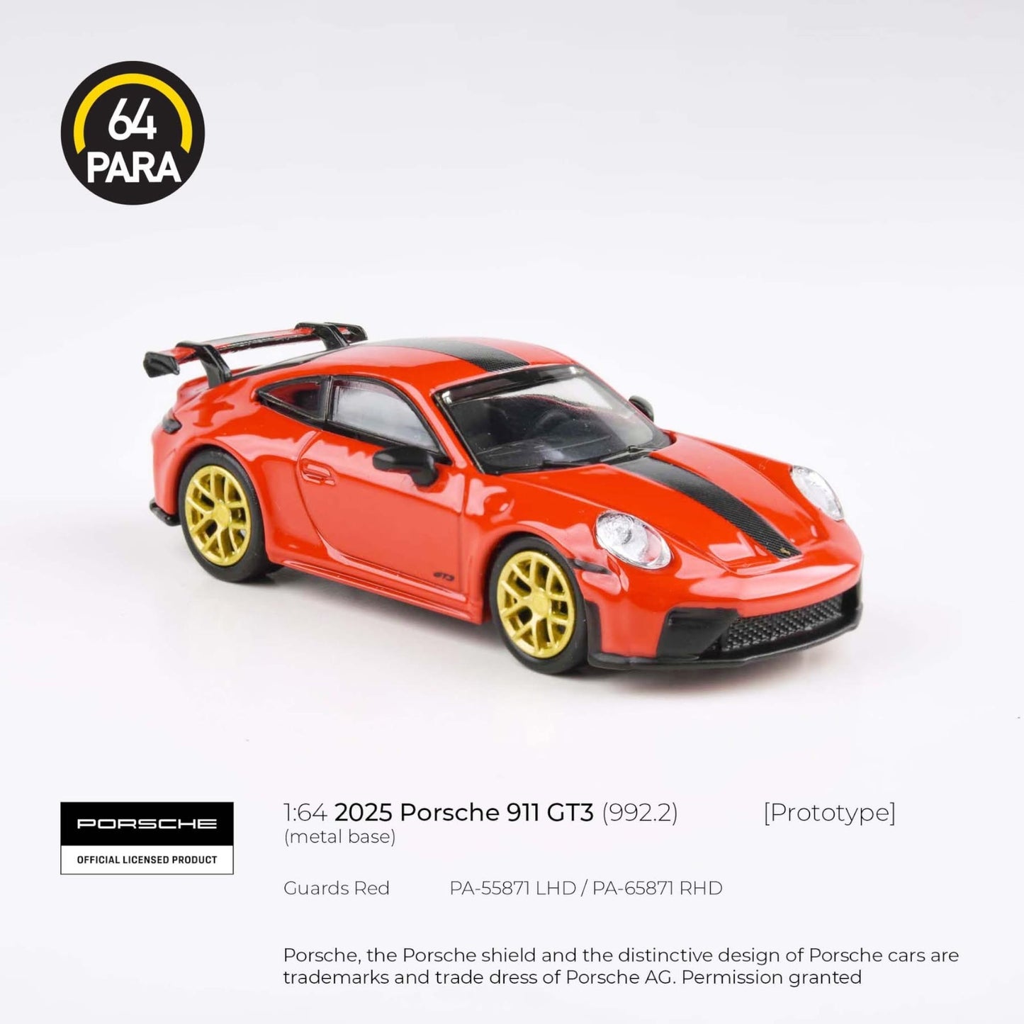 PARA64 - 2025 Porsche 911 GT3 (992.2), guards red - PA-55871 (LHD)