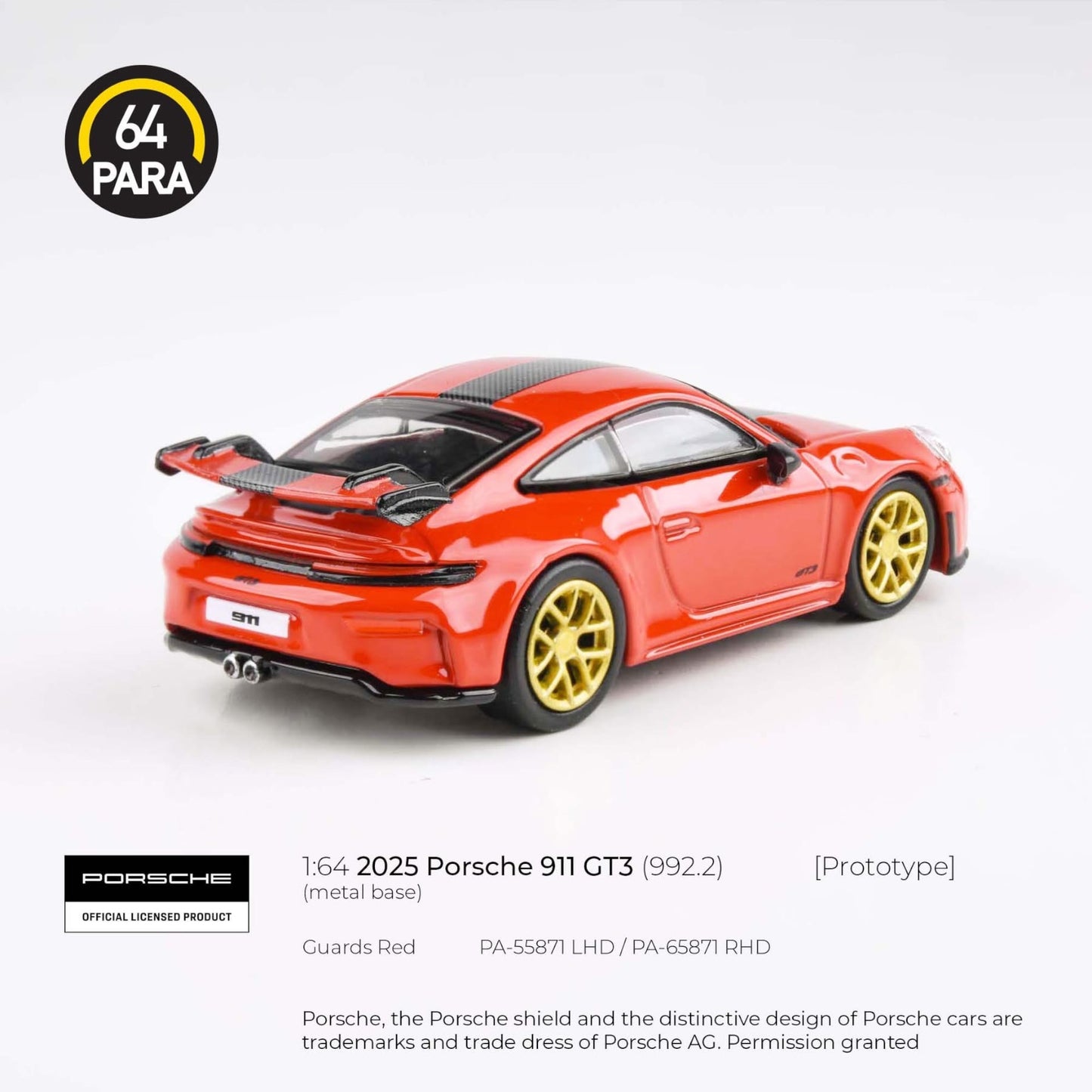 PARA64 - 2025 Porsche 911 GT3 (992.2), guards red - PA-55871 (LHD)