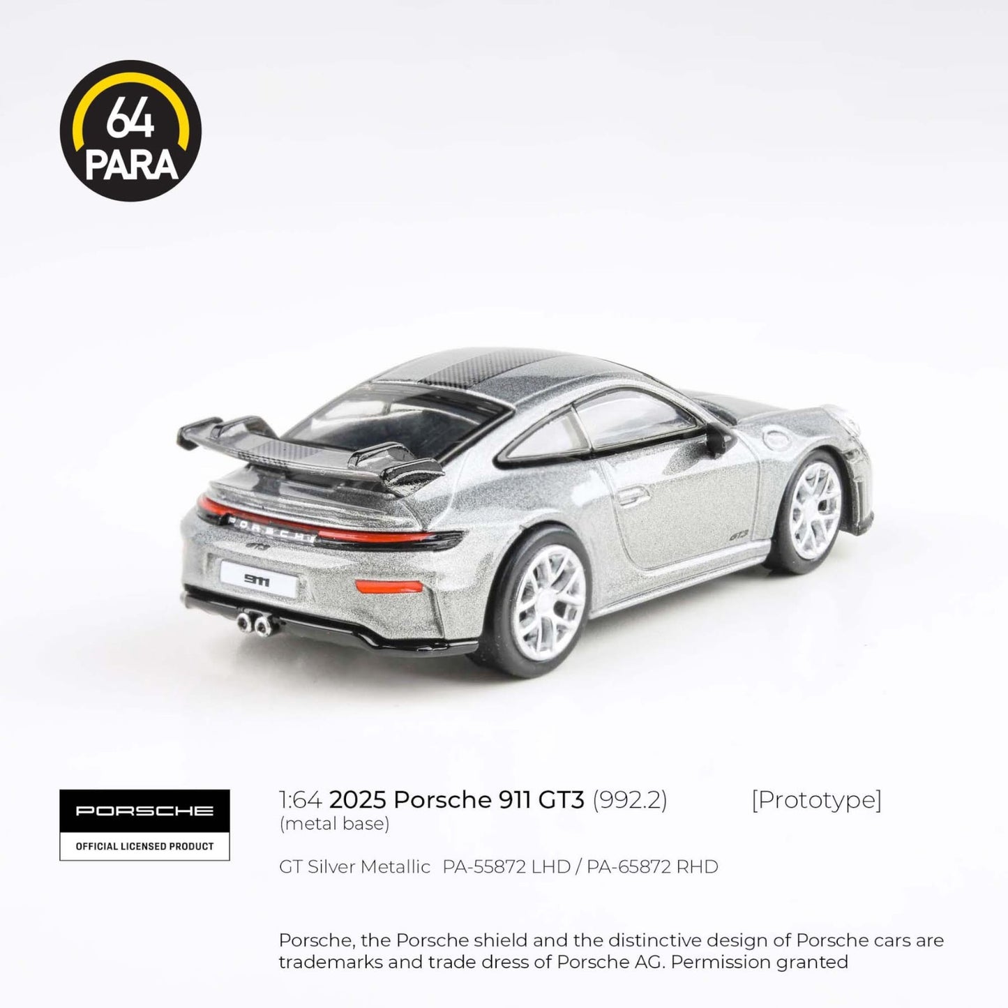 PARA64 - 2025 Porsche 911 GT3 (992.2), GT silver - PA-55872 (LHD)