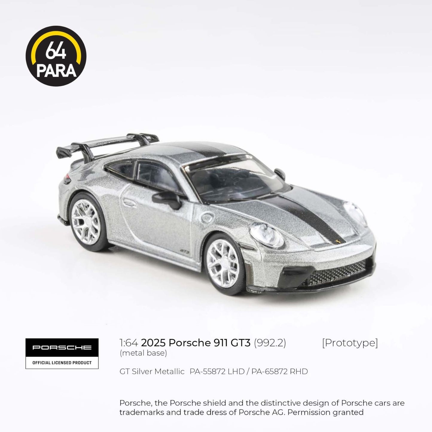 PARA64 - 2025 Porsche 911 GT3 (992.2), GT silver - PA-55872 (LHD)
