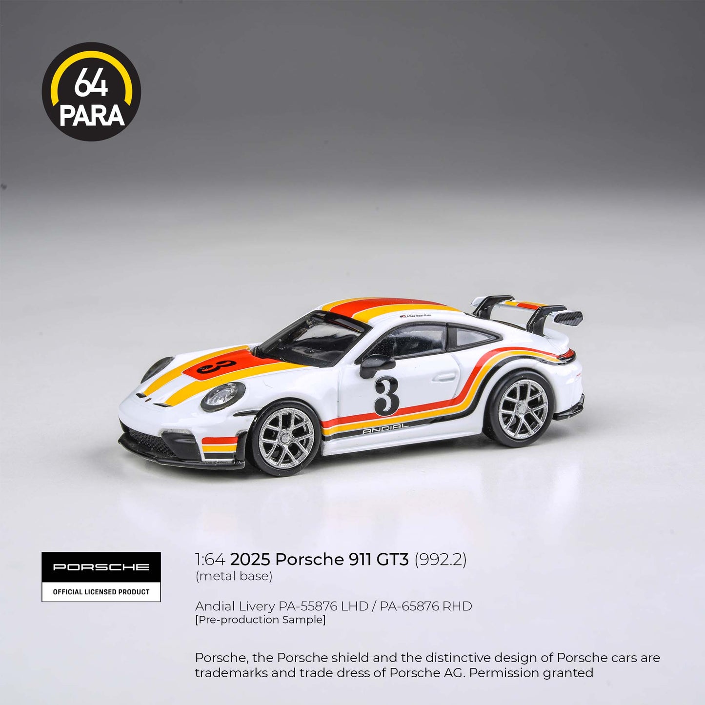 PARA64 - PORSCHE 911 GT3 (992.2), Andial Iivery - PA55876 (LHD)