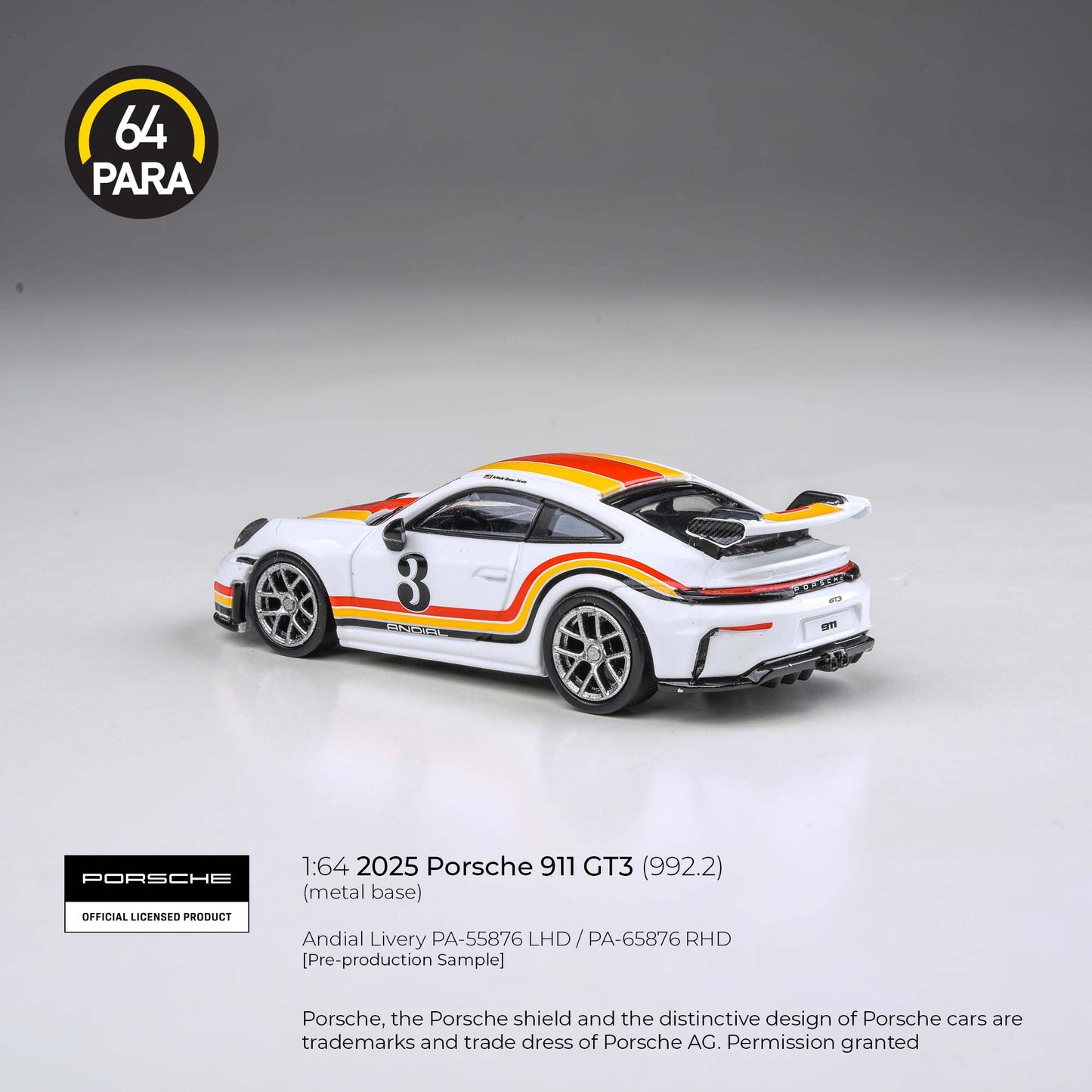 PARA64 - PORSCHE 911 GT3 (992.2), Andial Iivery - PA55876 (LHD)