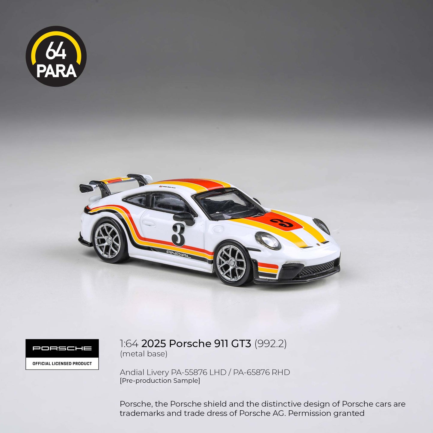 PARA64 - PORSCHE 911 GT3 (992.2), Andial Iivery - PA55876 (LHD)