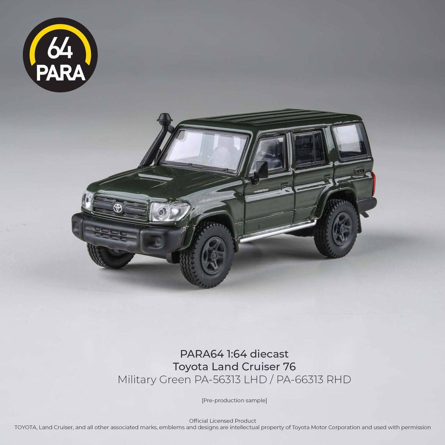PARA64 - Pre-Order - Toyota Land Criuser 76, Military Green - PA-56313 (LHD)