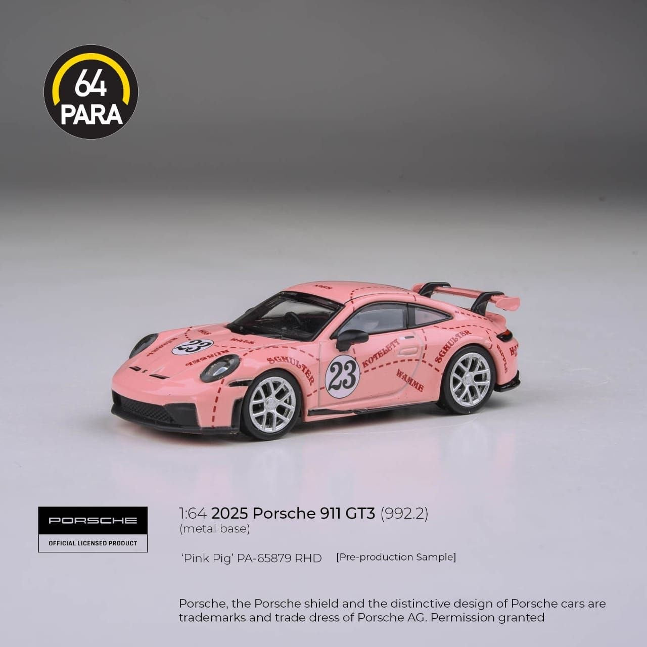 PARA64 - Pre-Order - 2025 Porsche 911 GT3 (992.2) Pink Pig - PA-65879