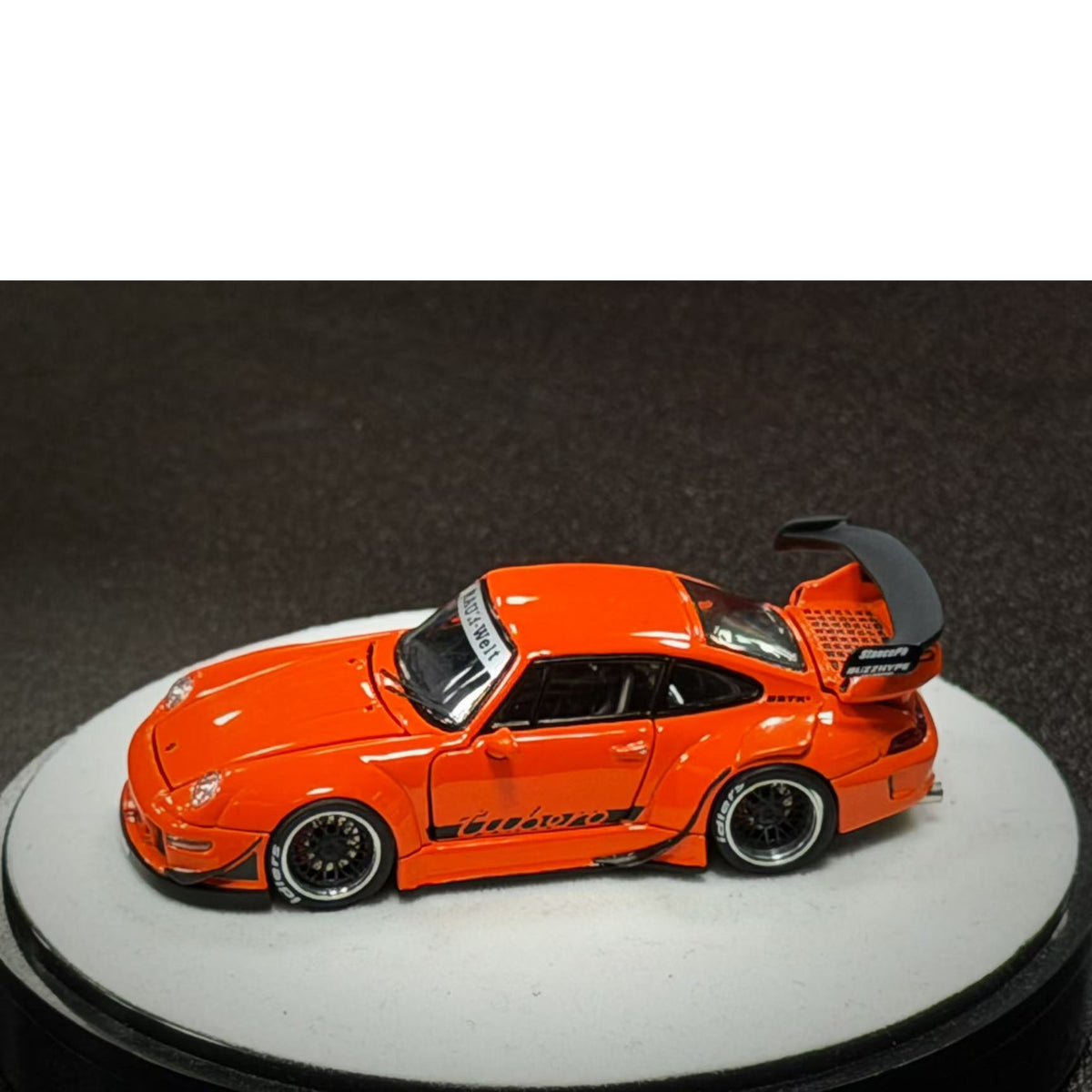 PGM Diecast - Pre-Order - RWB993  Bright Orange with Luxury (Round Base) - PGM-640315-O