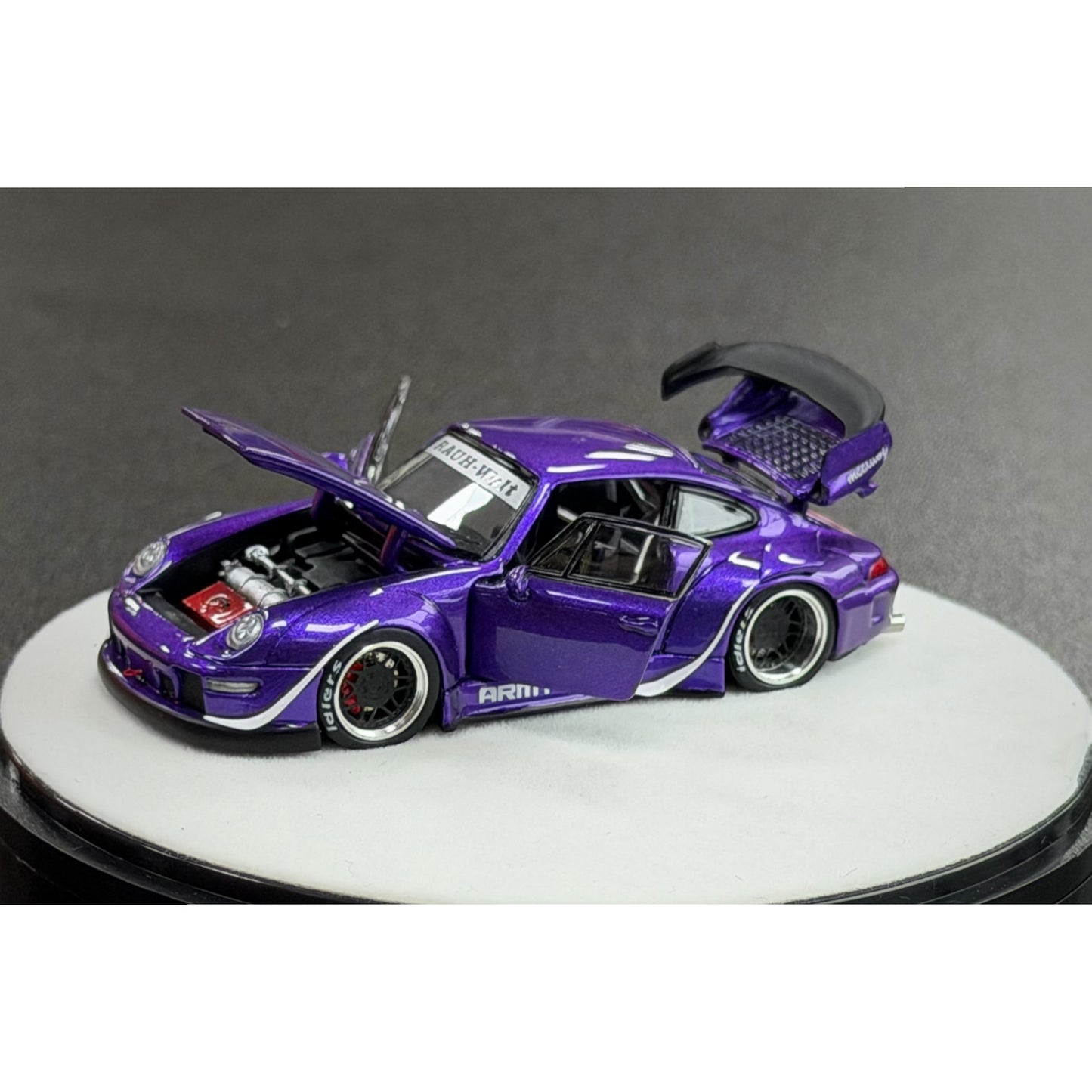 PGM Diecast - Pre-Order - RWB993, purple Rauh-Welt in Luxury Round Case - PGM640314