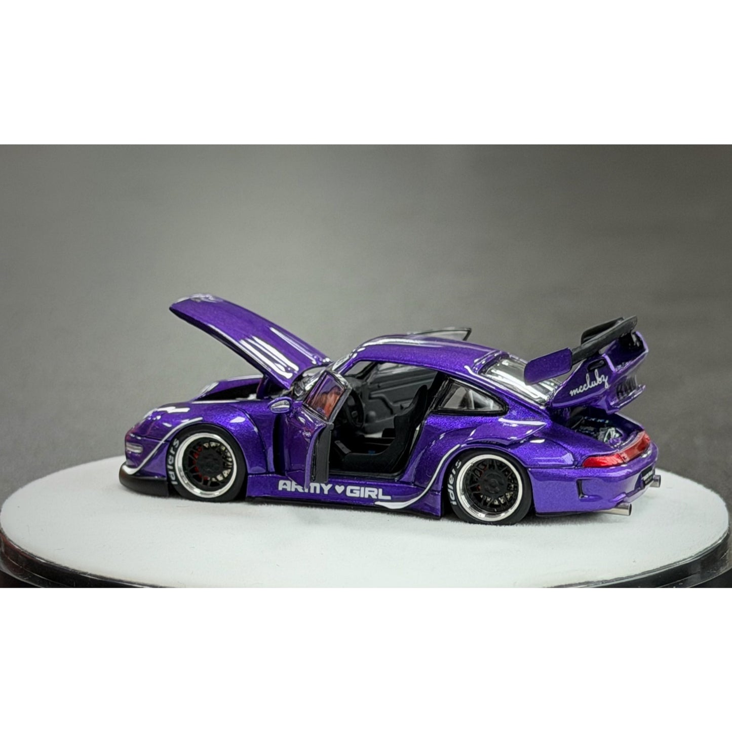 PGM Diecast - Pre-Order - RWB993, purple Rauh-Welt in Luxury Round Case - PGM640314