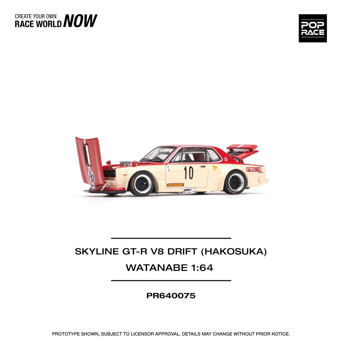 Pop Race - Pre-Order - Skyline GT-R V8 Drift (Hakosuka) Watanabe - PR640075