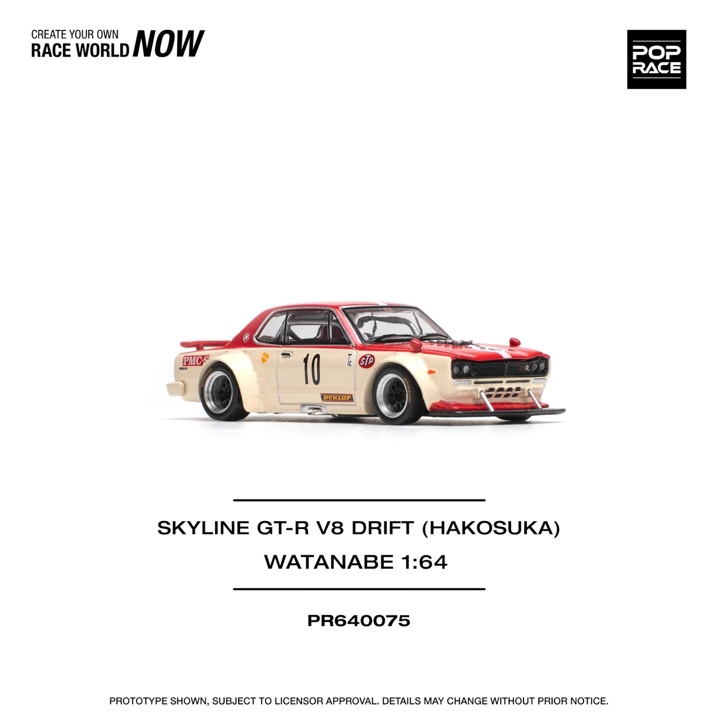 Pop Race - Pre-Order - Skyline GT-R V8 Drift (Hakosuka) Watanabe - PR640075