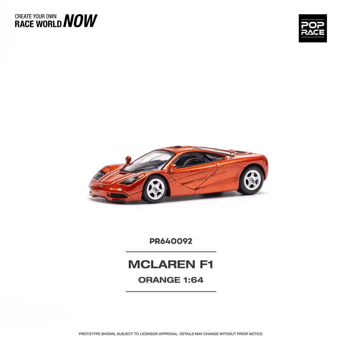 Pop Race - Pre-Order - McLaren F1, orange - PR640092 - 1:64