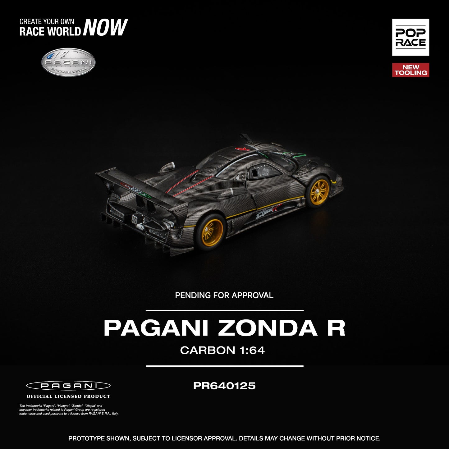 Pop Race - Pre-Order - Pagani Zonda R, carbon - PR640125