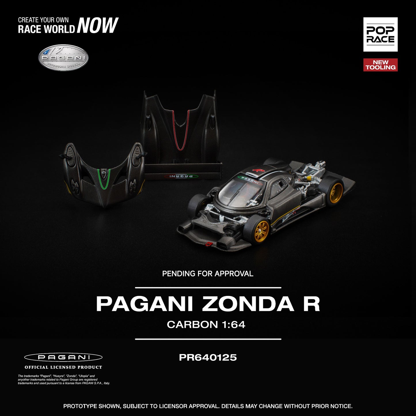 Pop Race - Pre-Order - Pagani Zonda R, carbon - PR640125