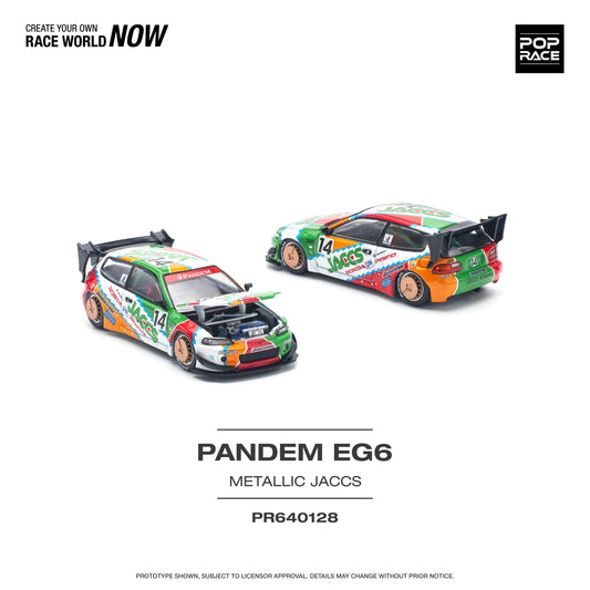 Pop Race - Pre-Order - Pandem Honda Civic EG6 v1.5 *JACCS* - PR640128 - 1:64