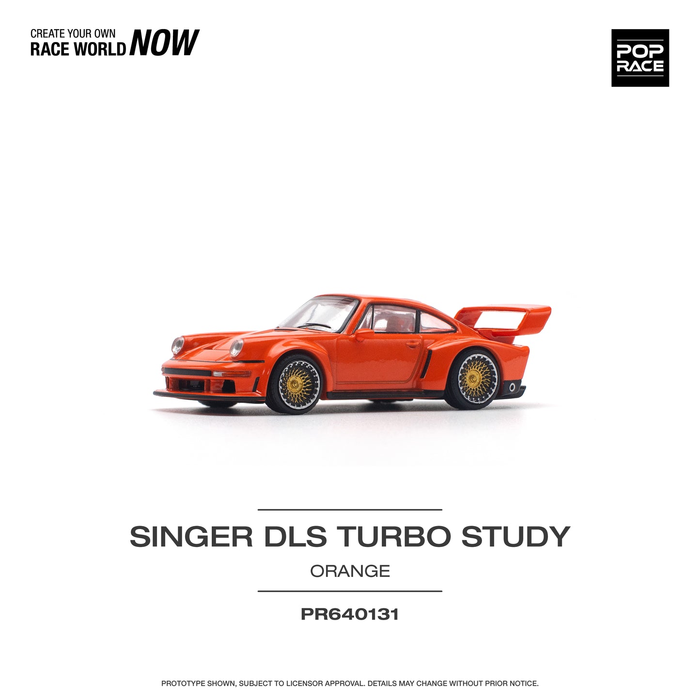 Pop Race - Pre-Order - Porsche Singer DLS Turbo (Track), orange - PR640131 - 1:64