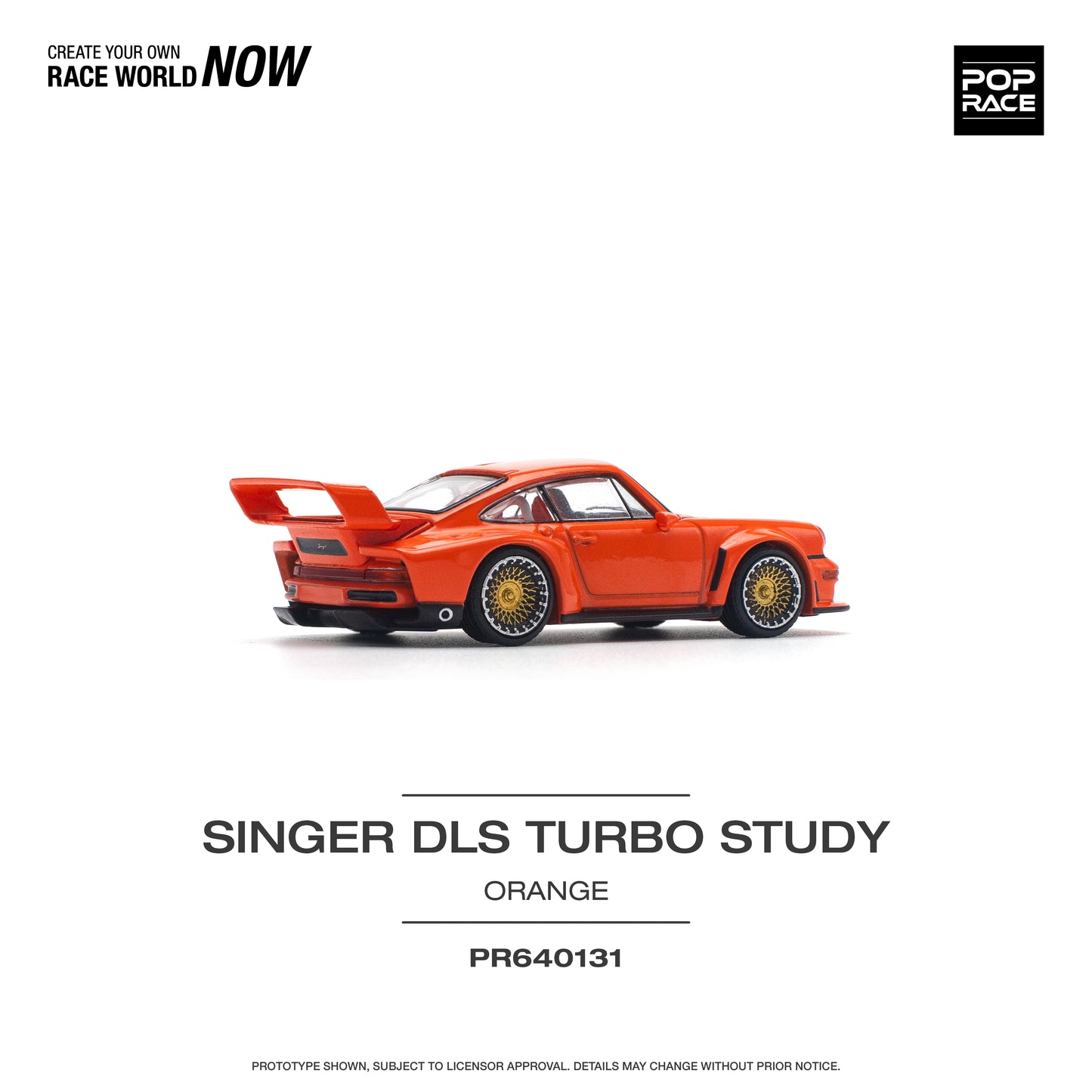 Pop Race - Pre-Order - Porsche Singer DLS Turbo (Track), orange - PR640131 - 1:64