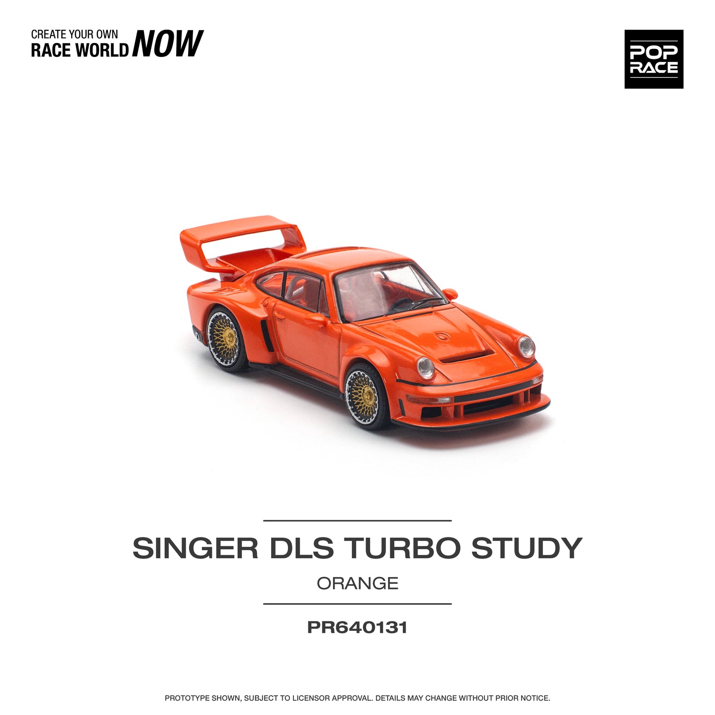 Pop Race - Pre-Order - Porsche Singer DLS Turbo (Track), orange - PR640131 - 1:64
