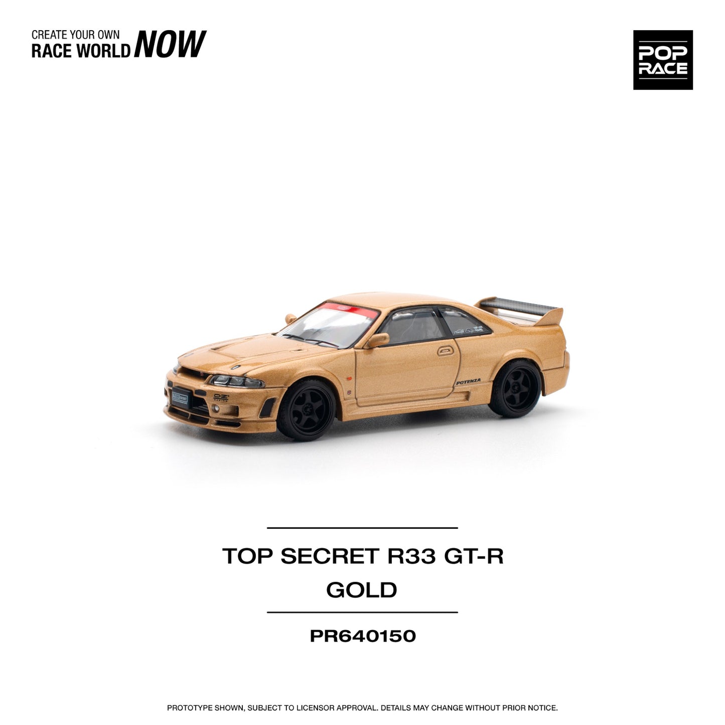 Pop Race - Pre-Order - Top Secret Nissan Skyline R33 GT-R, gold - PR640150