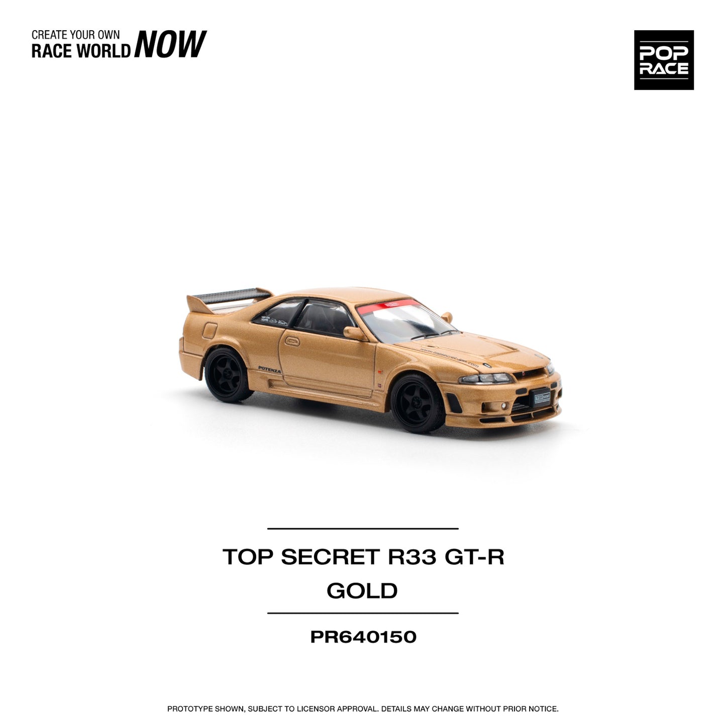 Pop Race - Pre-Order - Top Secret Nissan Skyline R33 GT-R, gold - PR640150
